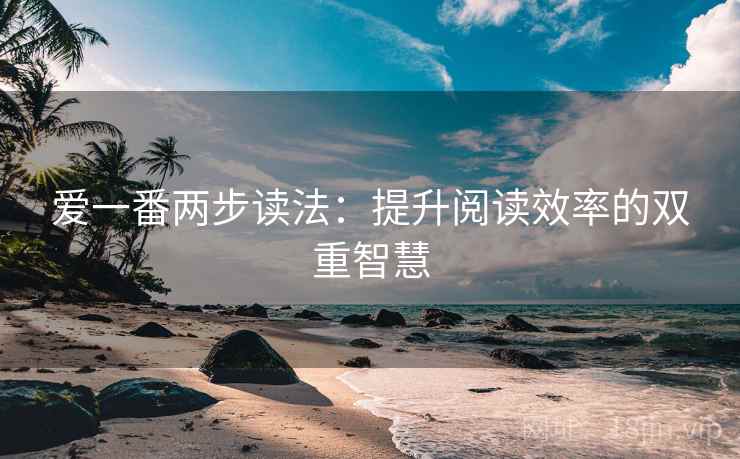 爱一番两步读法：提升阅读效率的双重智慧