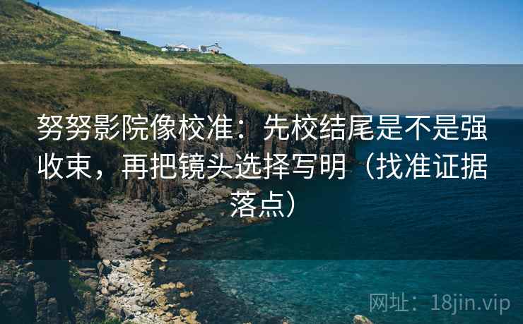 努努影院像校准：先校结尾是不是强收束，再把镜头选择写明（找准证据落点）