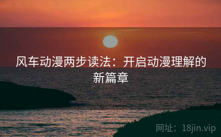 风车动漫两步读法:开启动漫理解的新篇章