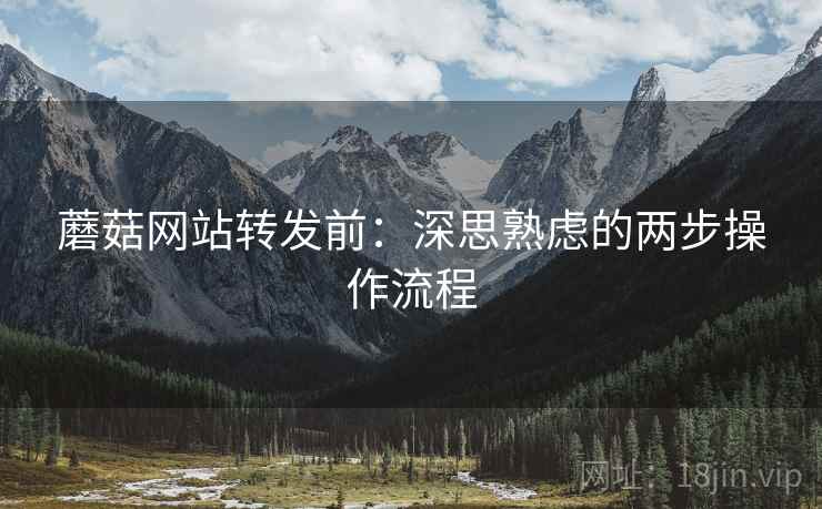 蘑菇网站转发前:深思熟虑的两步操作流程